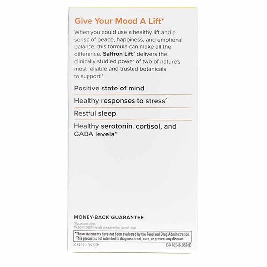 Saffron Lift + Curcumin, 60 Capsules, TNT