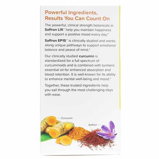Saffron Lift + Curcumin, 60 Capsules, TNT
