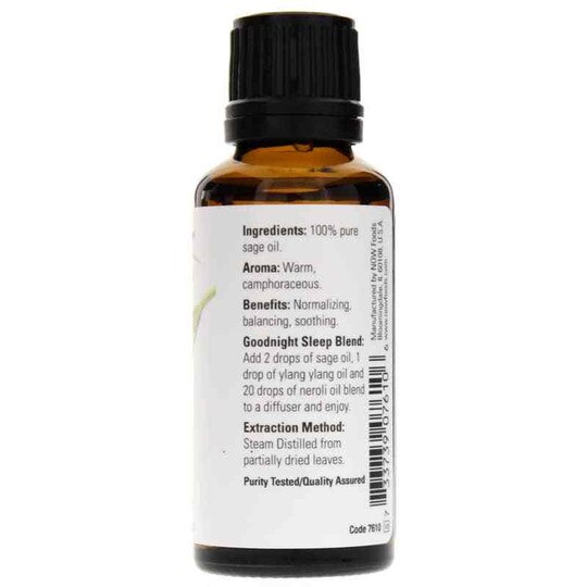 Sage Essential Oil, 1 Oz, NOW