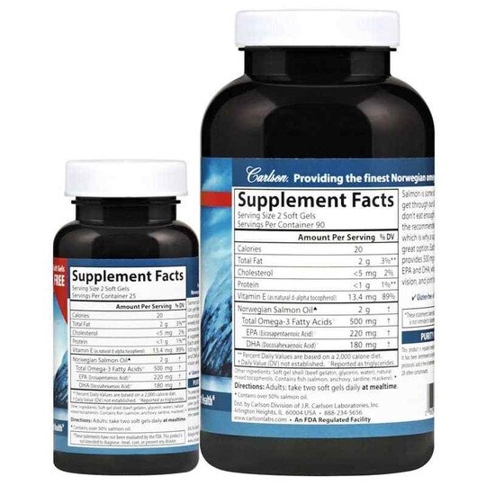Salmon Oil 500 Mg Omega-3s Bonus Pack, 230 Softgels, CL