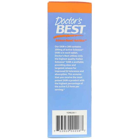 SAM-e 200 Mg, 60 Enteric Coated Tablets, DRB