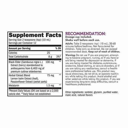 Sambucus Elderberry NightTime Syrup, 4 Oz, NWA