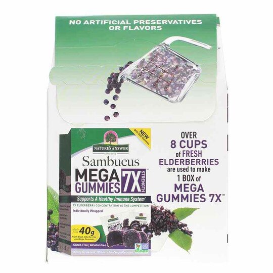 Sambucus Mega Gummies 7X, 30 Gummies -, NAN