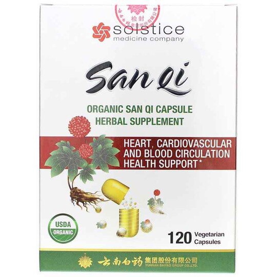 San Qi Capsule, 120 Veg Capsules, SLMC