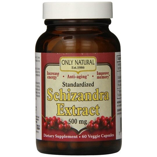 Schizandra Extract 500 Mg, 60 Veg Capsules, ONT