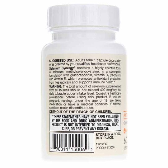 Selenium Synergy 200 Mcg, 60 Capsules, JRF