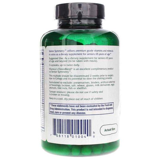 Senior Symmetry Pro, 180 Vegan Capsules, VTAP