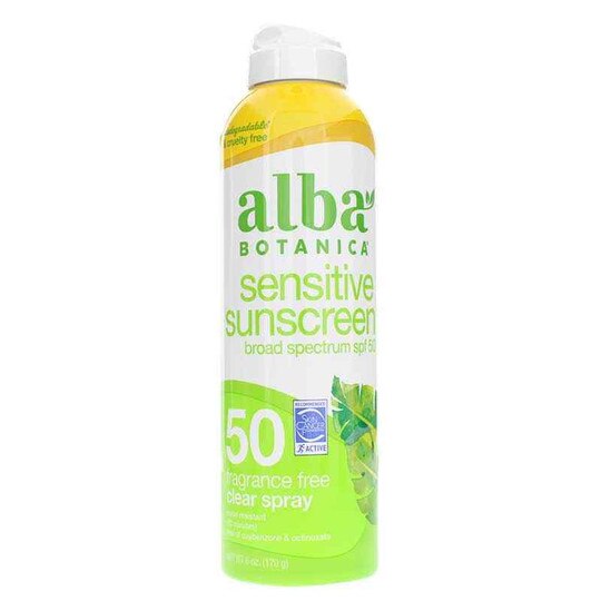 Sensitive Sunscreen Fragrance Free Clear Spray SPF 50, 6 Oz, AB