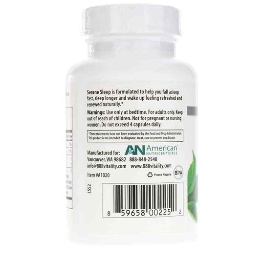 Serene Sleep, 60 Veg Capsules, ANT