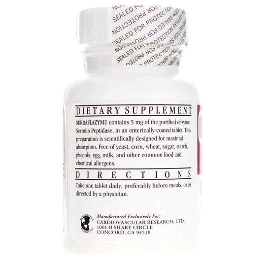 Serraflazyme Serrapeptase Enzyme, 100 Tablets, CR
