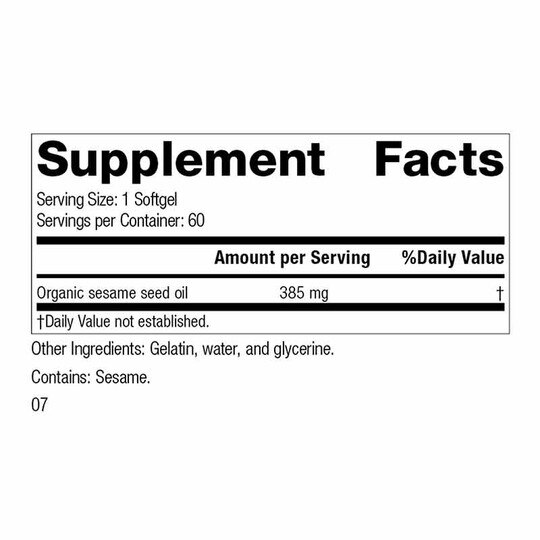 Sesame Seed Oil, 60 Softgels, SP