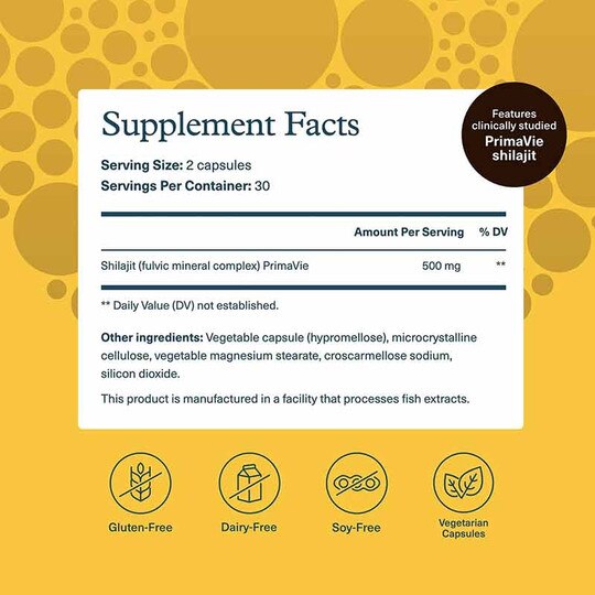 Shilajit, 60 Veg Capsules, YTY