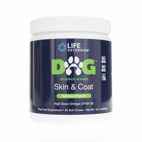 Skin & Coat for Dogs, 90 Soft Chews, LFE