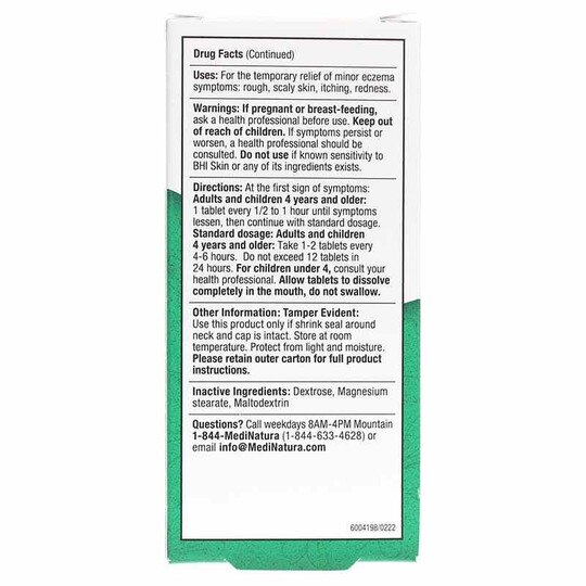 Skin Eczema Relief Tablets, 100 Tablets, BHI