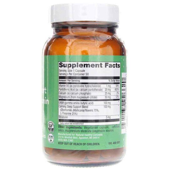 Sleep Support with Melatonin, 50 Capsules, NHC