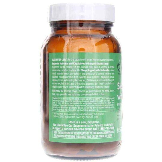 Sleep Support with Melatonin, 50 Capsules, NHC