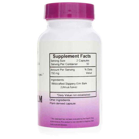 Slippery Elm Bark 375 Mg, 100 Veg Capsules, DRC