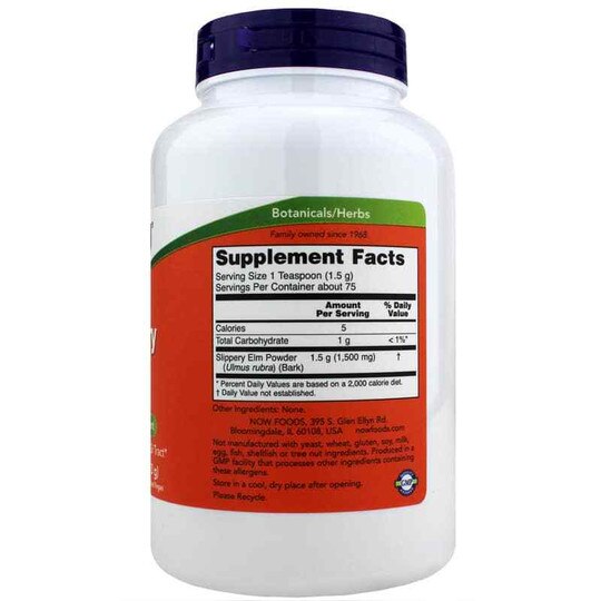 Slippery Elm Powder, 4 Oz, NOW