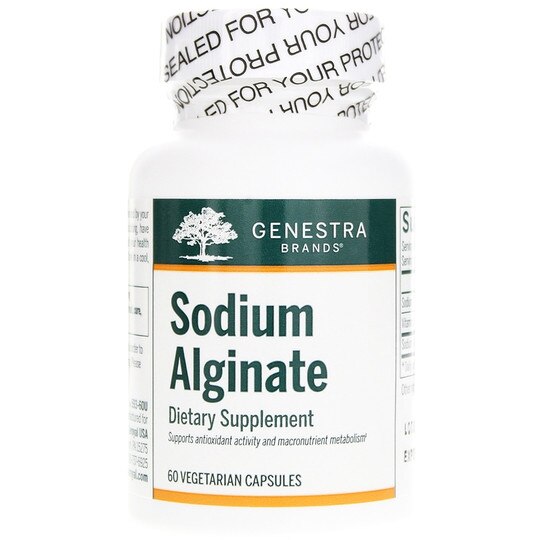 Sodium Alginate, 60 Veg Capsules, GEN