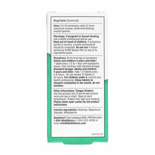 Spasm Pain Cramp/Spasm Relief Tablets, 100 Tablets, BHI
