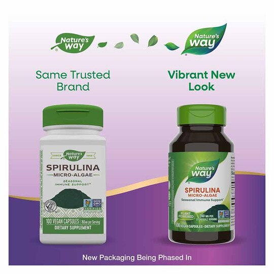 Spirulina Micro-Algae, 100 Vegan Capsules, NWA