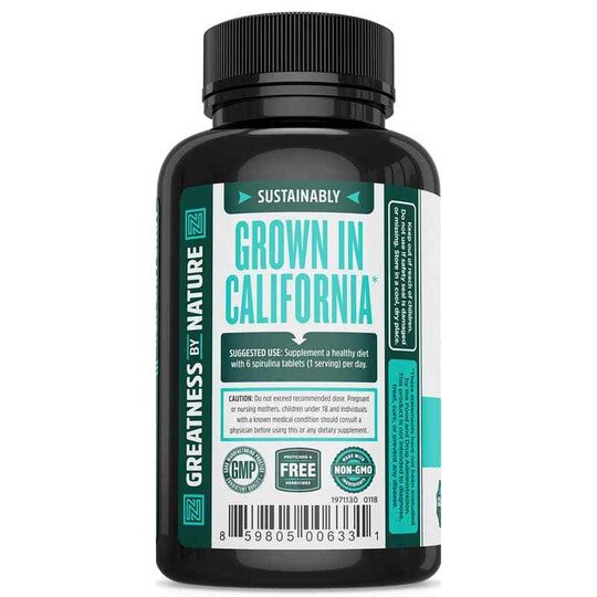 Spirulina Tablets, 180 Tablets, ZHO