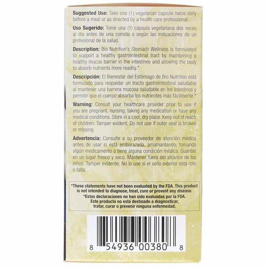 Stomach Wellness, 60 Veg Capsules, BNU