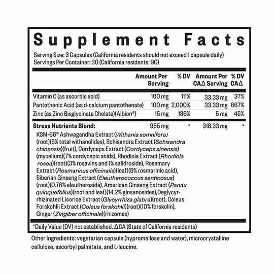 Stress Nutrients, 90 Veg Capsules, SKH