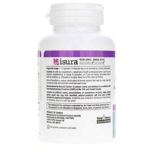 Stress-Relax Adrenal Serenity Formula, 60 Veg Capsules, NF
