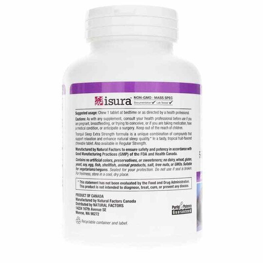 Stress-Relax Extra Strength Tranquil Sleep, 60 Chewable, NF