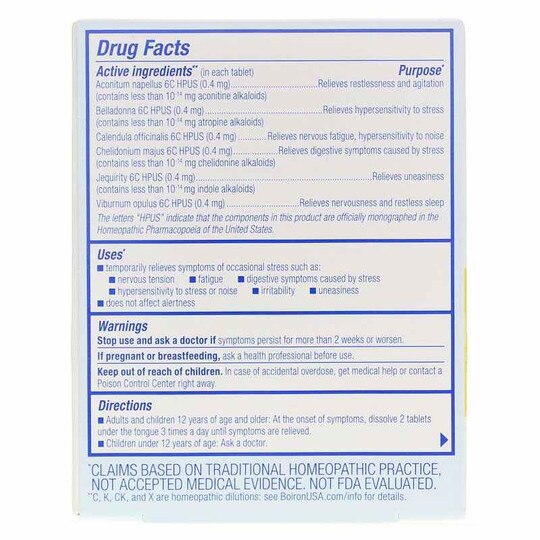 StressCalm, 60 Meltaway Tablets, BOR