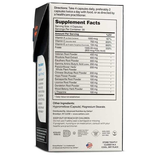 StressMaster Relaxation Formula, 120 Capsules, ZHL