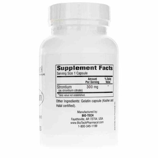 Strontium Citrate, 100 Capsules, BTP