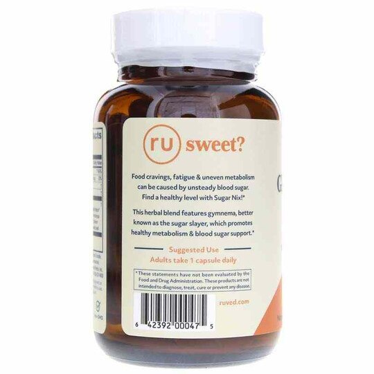 Sugar Nix Glucose Metabolism Support, 60 Veg Capsules, RUV