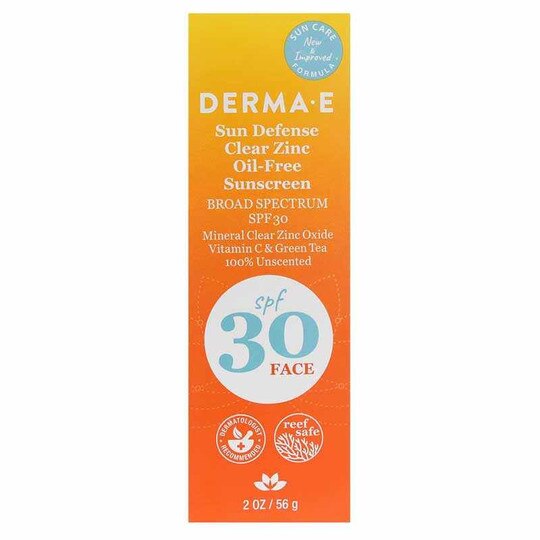 Sun Defense Clear Zinc Oil-Free Sunscreen SPF 30 Face, 2 Oz, DRE