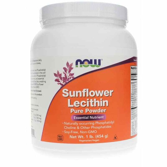 Sunflower Lecithin Pure Powder, 1 Lbs, NOW