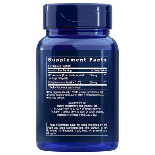 Super Absorbable CoQ10 100 Mg with d-Limonene, 60 Softgels, LFE