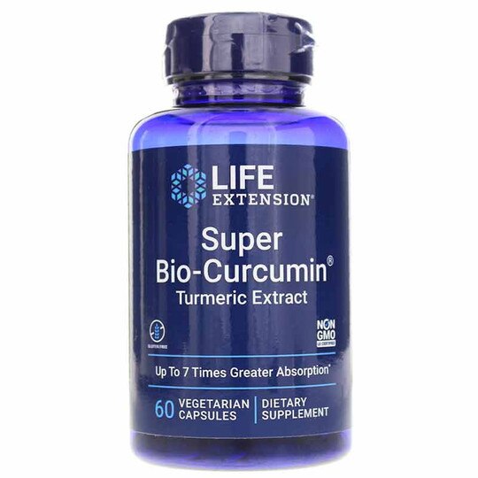 Super Bio-Curcumin Turmeric Extract, 60 Veg Capsules, LFE