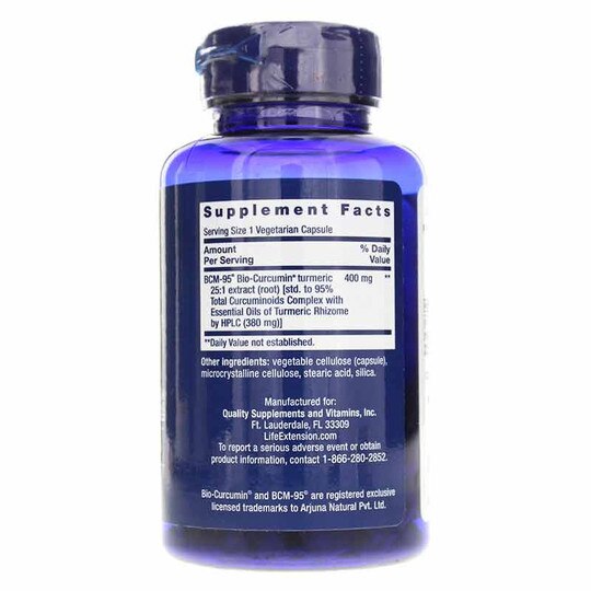 Super Bio-Curcumin Turmeric Extract, 60 Veg Capsules, LFE