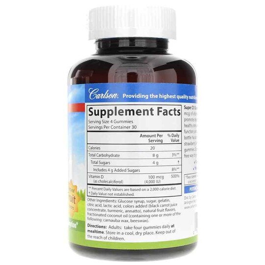 Super D3 Gummies 4,000 IU, 120 Gummies, CL
