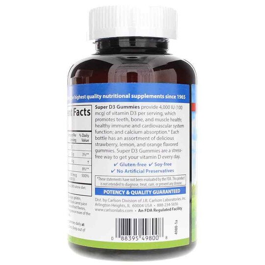 Super D3 Gummies 4,000 IU, 120 Gummies, CL