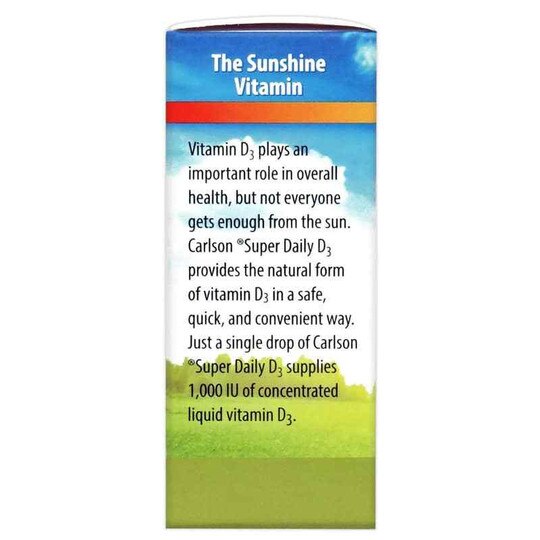 Super Daily D3 1000 IU Vitamin D Liquid, 365 Drops, CL