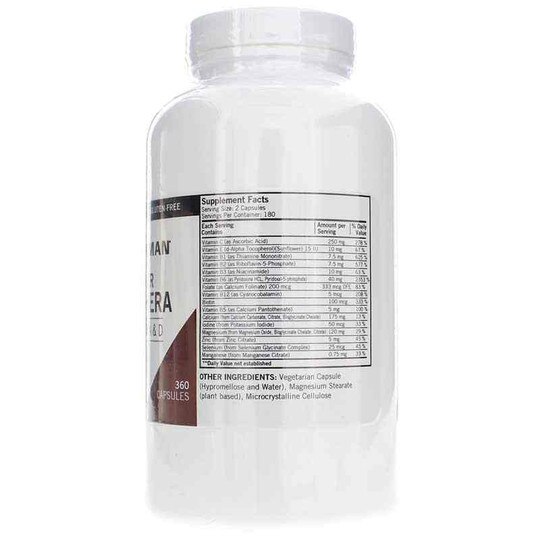 Super Nu-Thera without Vitamins A & D, 360 Capsules, KRK