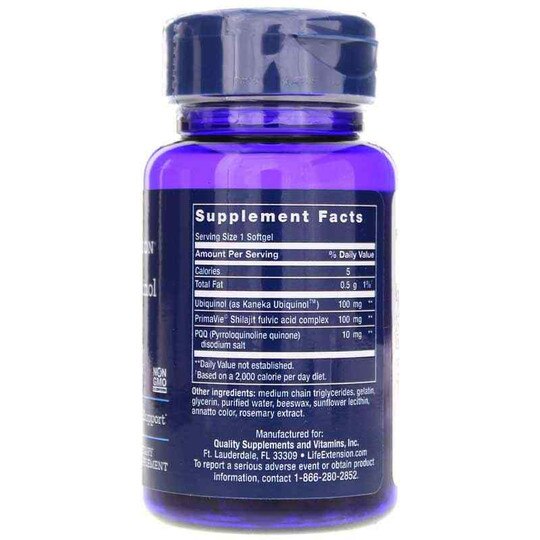 Super Ubiquinol CoQ10 with BioPQQ 100 Mg, 30 Softgels, LFE