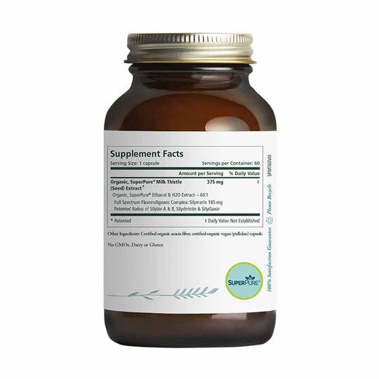 SuperPure Milk Thistle Organic Extract Capsules, 60 Veg, PSY