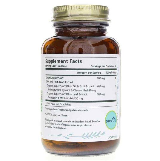 SuperPure Olive Organic Extract Capsules, 60 Capsules, PSY