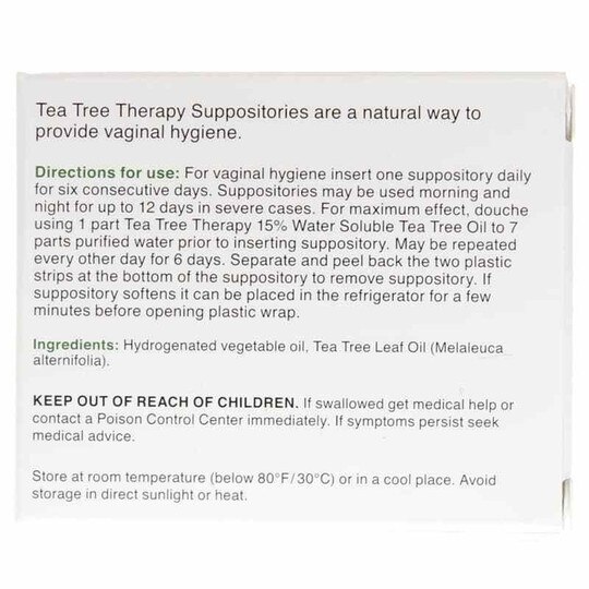Suppositories with Tea Tree Oil, 6 Suppositories, TTT