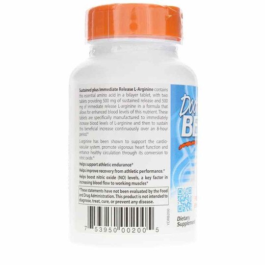 Sustained + Immediate Release L-Arginine 500 Mg, 120 Ta, DRB