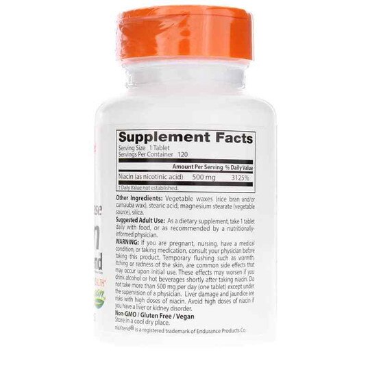 Sustained-Release Niacin 500 Mg, 120 Veg Tablets, DRB
