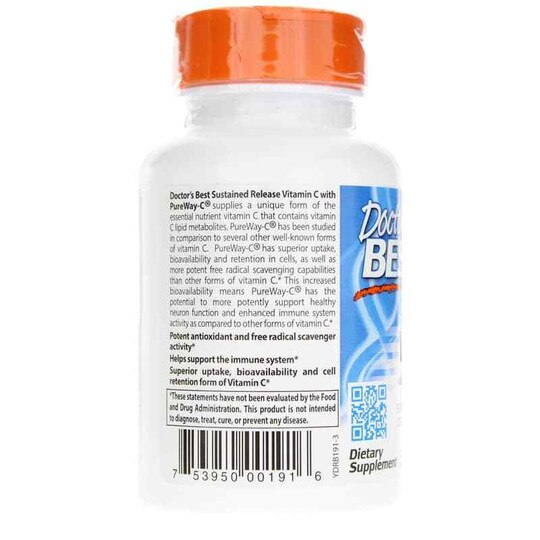 Sustained Release Vitamin C 500 Mg, 60 Tablets, DRB